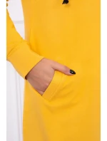 Mikina s kapucí v hořčicové barvě