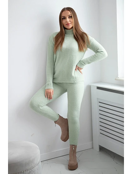 Dvoudílný model 19375588 set alpaka tmavě mátový - K-Fashion