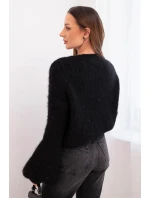 Svetr dámský z mohairu s bufáčovými rukávy malinová Svetr dámský z mohairu s bufáčovými rukávy malinová