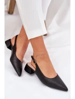 Pletené Dámské Sandály Na Podpatku Černé model 21687153 - Boto Pletené Dámské Sandály Na Podpatku Černé model 21687153 - Boto