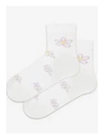 TENKÉ PONOŽKY BARVA 2-6 LET DÍVKY BÍLÁ 21-23