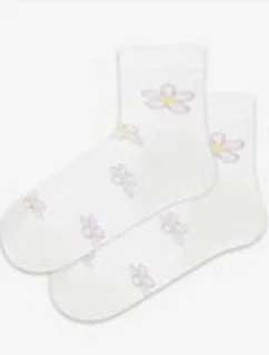 TENKÉ PONOŽKY BARVA 2-6 LET DÍVKY BÍLÁ 21-23