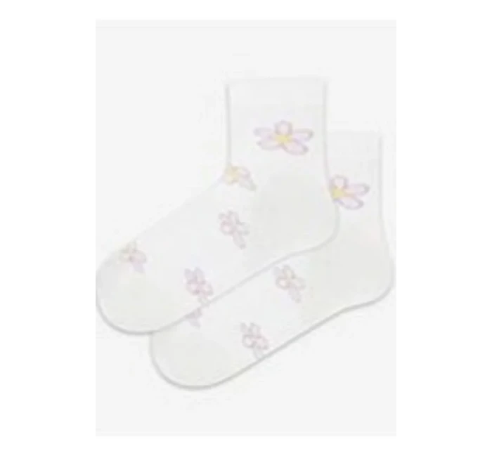 TENKÉ PONOŽKY BARVA 2-6 LET DÍVKY BÍLÁ 21-23