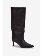 Kozačky na podpatku model 221148 Step in style Kozačky na podpatku model 221148 Step in style