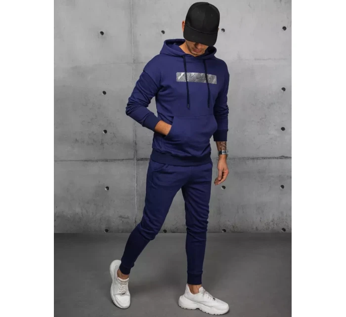 Pánské tmavě modré tepláky FashionStreet AX0695 Pánské tmavě modré tepláky FashionStreet AX0695