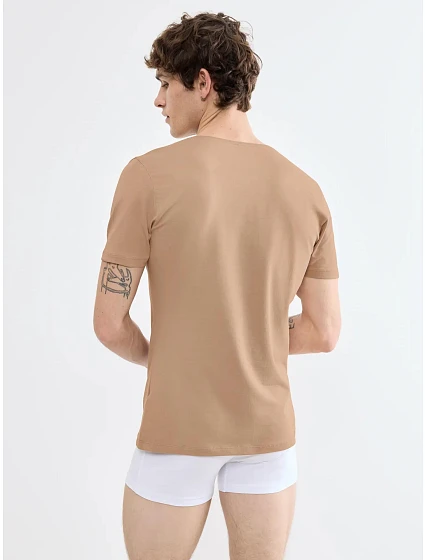 SLG Base V Neck Shirt  Sand  Sand  model 22288328 - Sloggi