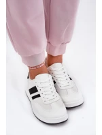 Dámské Tenisky Z Eko Semiše Bílé model 21691096 - Boto Dámské Tenisky Z Eko Semiše Bílé model 21691096 - Boto