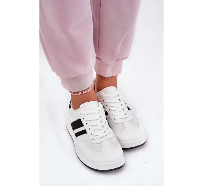 Dámské Tenisky Z Eko Semiše Bílé model 21691096 - Boto Dámské Tenisky Z Eko Semiše Bílé model 21691096 - Boto