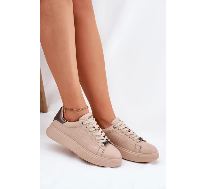 Dámské Tenisky Z Eko Kůže Big Star model 21693183 Béžové - Big Star Shoes