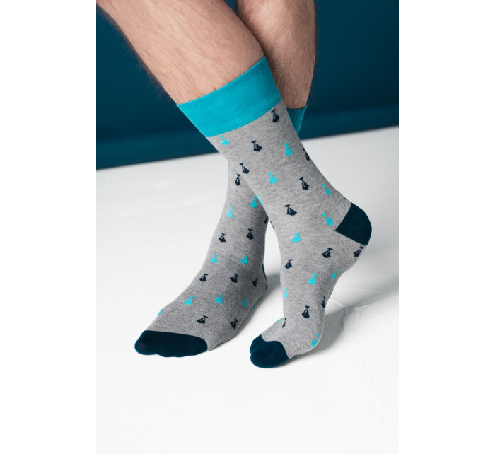 Kravaty ponožky 051-135 Melange Grey - Více