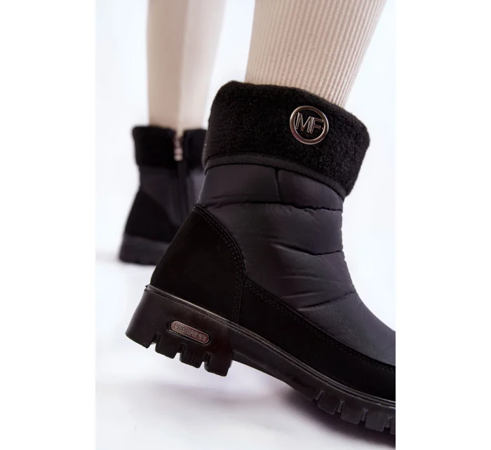 Dámské Módní zateplené sněhule Progress PROGJ-21-13 Černé