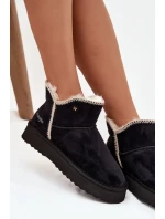 Dámské sněhule Wrangler na platformě – černé