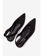 Dámské baleríny s přezkou Tanelia – černé Dámské baleríny s přezkou Tanelia – černé