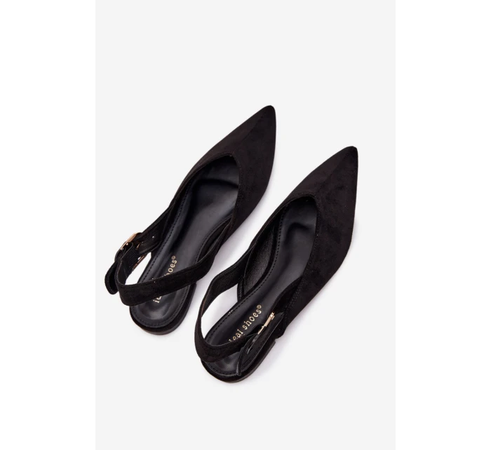 Dámské baleríny s přezkou Tanelia – černé Dámské baleríny s přezkou Tanelia – černé