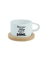 DÁME KAFE? DÁME. - bílý hrníček makronka 200 ml DÁME KAFE? DÁME. - bílý hrníček makronka 200 ml