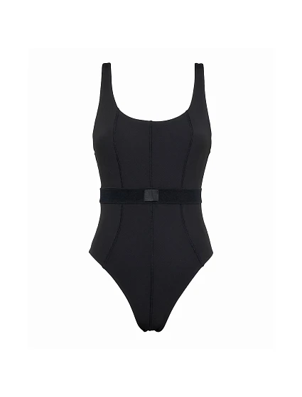 Dámské jednodílné plavky Monogram Rib KW0KW02151-BEH - Calvin Klein Dámské jednodílné plavky Monogram Rib KW0KW02151-BEH - Calvin Klein