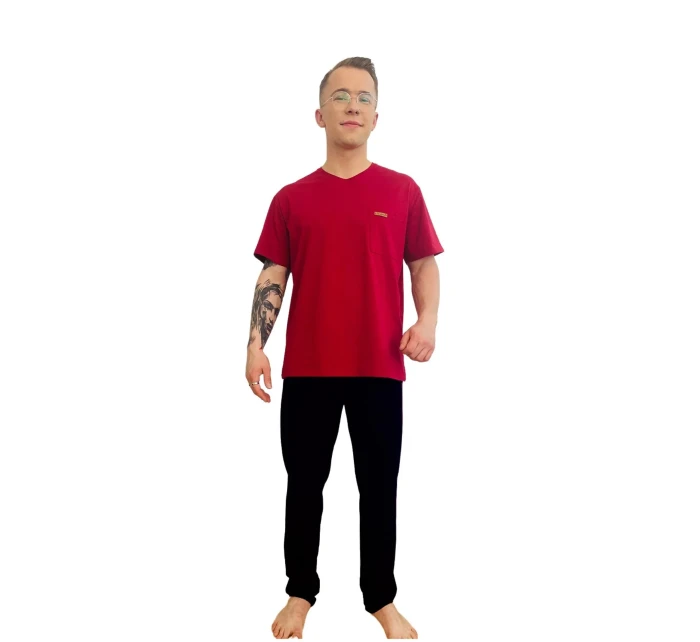 Pánské pyžamo kr/r S2XL model 15836852 - De Lafense Pánské pyžamo kr/r S2XL model 15836852 - De Lafense