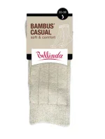 Zimní bambusové ponožky BAMBUS CASUAL SOCKS - BELLINDA - šedý melír