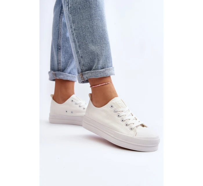 Dámské bílé látkové tenisky Staneva