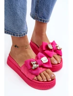 Dámské žabky s mašlí a ozdobným medvídkem model 21648631 - Boto