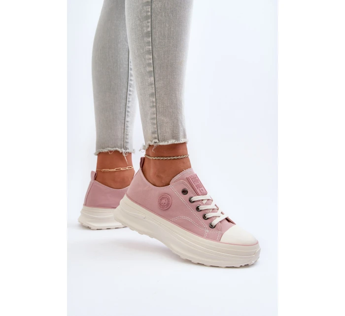 Dámské tenisky na masivní podrážce Big Star model 21653730 Růžové - Big Star Shoes Dámské tenisky na masivní podrážce Big Star model 21653730 Růžové - Big Star Shoes