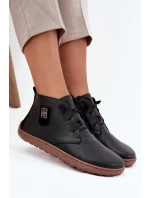 Kožené dámské polobotky s ozdobným detailem  Černé model 21708053 - Zazoo