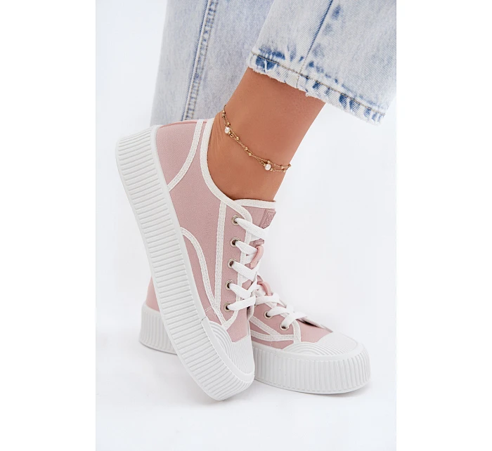 Dámské tenisky na platformě Big Star TT274270 Růžové