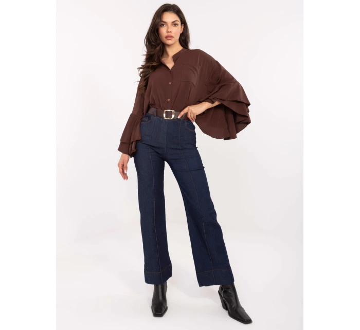 Spodnie IT SP model 21471676 granatowy - FPrice Spodnie IT SP model 21471676 granatowy - FPrice