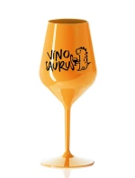 VÍNOSAURUS - oranžová nerozbitná sklenice na víno 470 ml