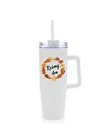KRÁSNÝ DEN (PODZIM) - bílý cestovní termohrnek s průhledným víčkem 900 ml KRÁSNÝ DEN (PODZIM) - bílý cestovní termohrnek s průhledným víčkem 900 ml