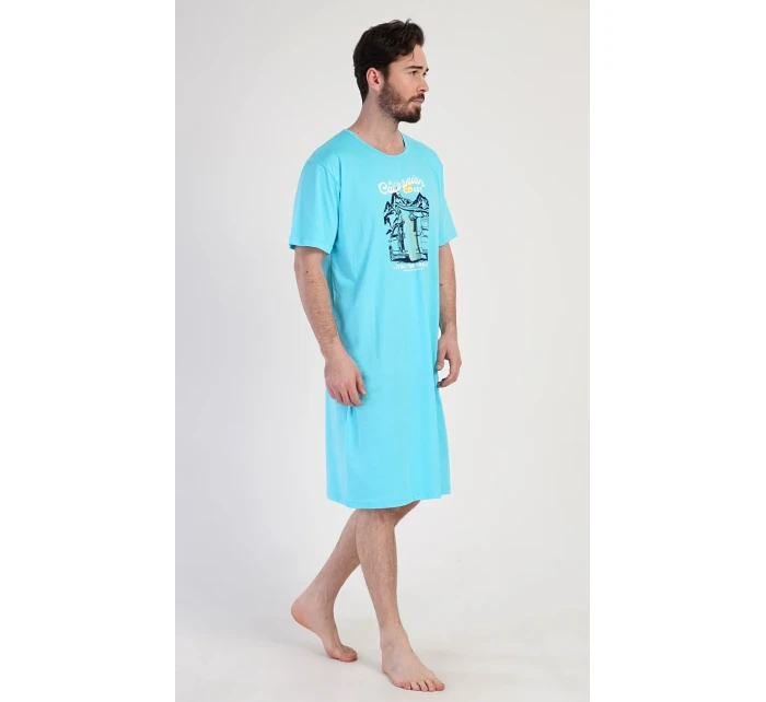 Pánská noční košile s krátkým rukávem California