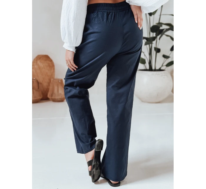 Dámské ležérní kalhoty s širokými nohavicemi BOHO DAY navy blue Dstreet UY2649