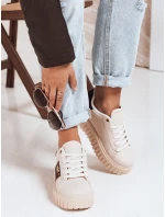 Dámské tenisky na platformě béžové Dstreet model 21992125 - FashionStreet