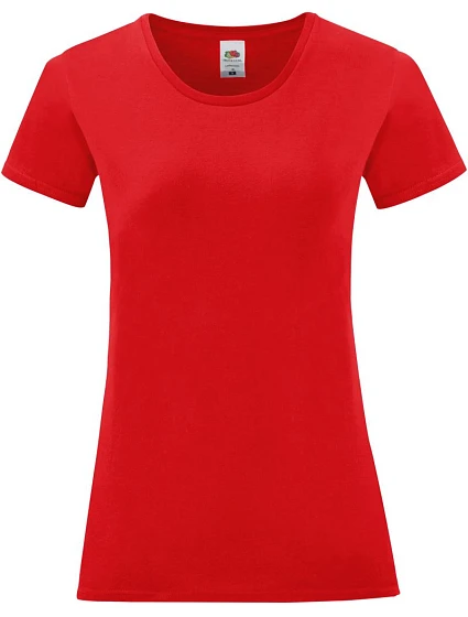 Fruit of the Loom Lady-Fit Iconic 150 T Dámské tričko 16.1432 red Fruit of the Loom Lady-Fit Iconic 150 T Dámské tričko 16.1432 red