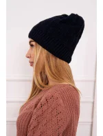 Fleecová čepice Anna model 18750145 navy blue - K-Fashion Fleecová čepice Anna model 18750145 navy blue - K-Fashion