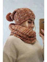 Dámský fleecový set 4 Seasons K263 camel+red Dámský fleecový set 4 Seasons K263 camel+red