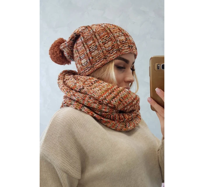 Dámský fleecový set 4 Seasons K263 camel+red Dámský fleecový set 4 Seasons K263 camel+red