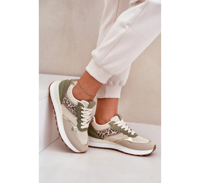 Dámské Sportovní Boty S Panterem Na Platformě Zelené Davinara Dámské Sportovní Boty S Panterem Na Platformě Zelené Davinara