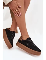 Dámské tenisky na platformě Big Star SS274761 Černé Dámské tenisky na platformě Big Star SS274761 Černé