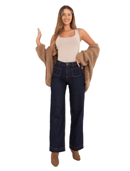 Spodnie model 21314515 granatowy - FPrice Spodnie model 21314515 granatowy - FPrice