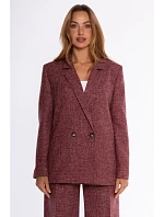 M929 Double-breasted tweed jacket - maroon M929 Double-breasted tweed jacket - maroon