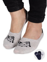 Yoclub Dívčí kotníkové ponožky bez vzoru lodiček, 3 balení SKB-0135G-AA0H Vícebarevné