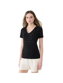 Dámské Slim fit tričko 4FWSS25TTSHF1990 20S Černá - 4F