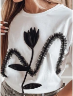 Dámské tričko oversize s 3D efektem bílé Dstreet model 21983068 - FashionStreet Dámské tričko oversize s 3D efektem bílé Dstreet model 21983068 - FashionStreet