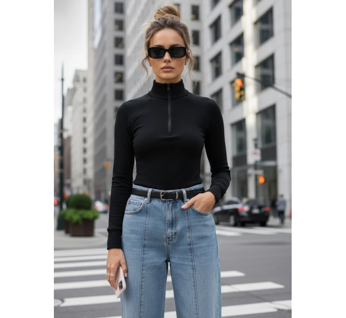 Dámská mikina se stojáčkem černá FashionStreet BY1564