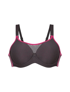 performance wireX sport. podprsenka s kost. nastavitelná ramínka 5599 anthrazit/pink - Active