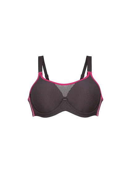 performance wireX sport. podprsenka s kost. nastavitelná ramínka 5599 anthrazit/pink - Active performance wireX sport. podprsenka s kost. nastavitelná ramínka 5599 anthrazit/pink - Active