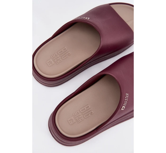 Dámské Pantofle Na Platformě Big Star SS274425 Bordó Dámské Pantofle Na Platformě Big Star SS274425 Bordó