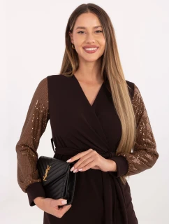 Sukienka MI SK model 21768544 ciemny brązowy - FPrice