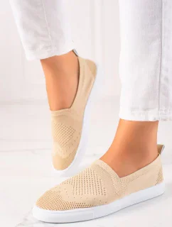 Stylové dámské hnědé  tenisky bez podpatku